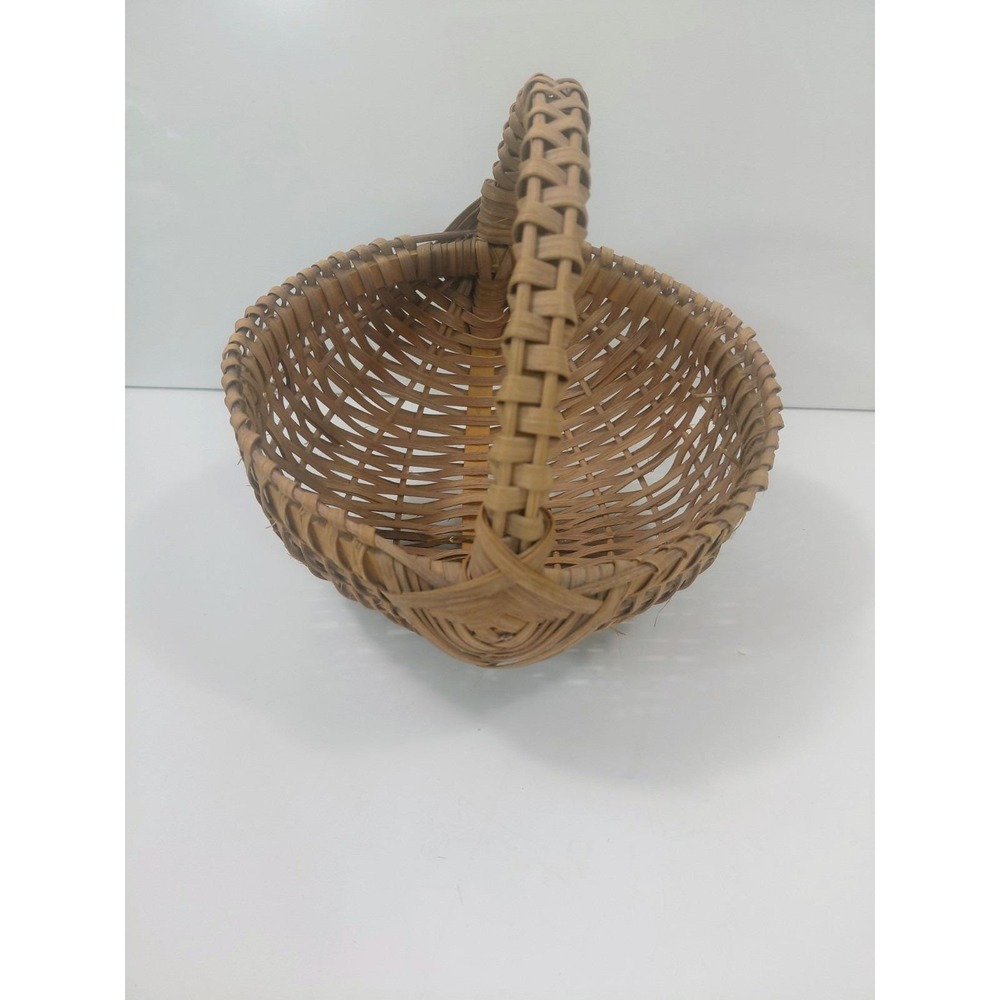 Vintage Handwoven Splint Gathering Basket Primitive Farmhouse Rustic Country... - Picture 9 of 15